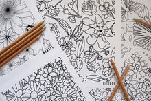 Load image into Gallery viewer, FLORAL COLORING PRINTS
